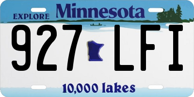 MN license plate 927LFI