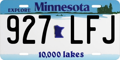 MN license plate 927LFJ
