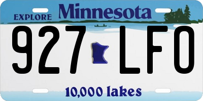 MN license plate 927LFO