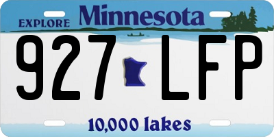 MN license plate 927LFP