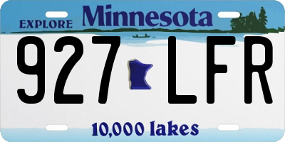 MN license plate 927LFR