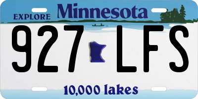 MN license plate 927LFS