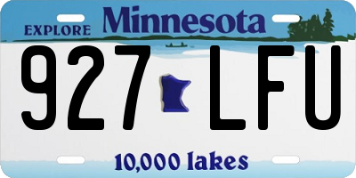 MN license plate 927LFU