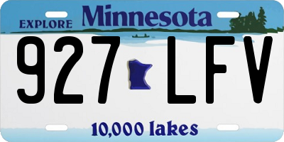 MN license plate 927LFV