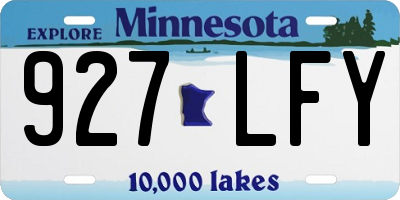 MN license plate 927LFY