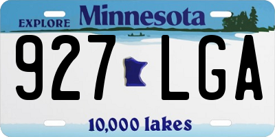 MN license plate 927LGA
