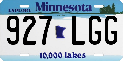 MN license plate 927LGG
