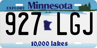 MN license plate 927LGJ