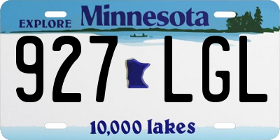 MN license plate 927LGL