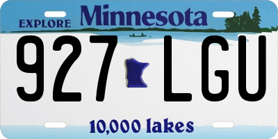 MN license plate 927LGU
