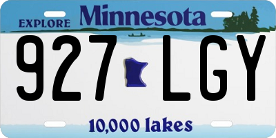 MN license plate 927LGY