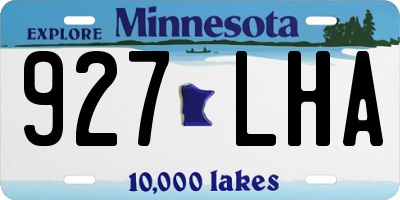 MN license plate 927LHA