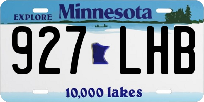MN license plate 927LHB