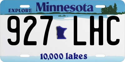 MN license plate 927LHC