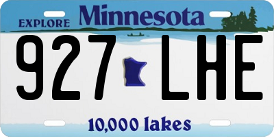 MN license plate 927LHE