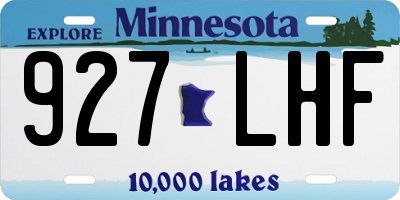 MN license plate 927LHF
