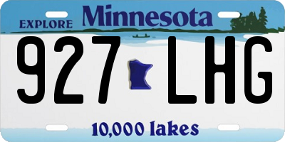 MN license plate 927LHG