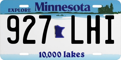 MN license plate 927LHI