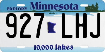 MN license plate 927LHJ