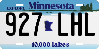 MN license plate 927LHL