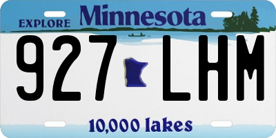 MN license plate 927LHM