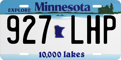 MN license plate 927LHP