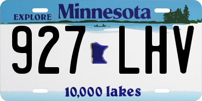 MN license plate 927LHV
