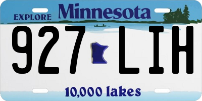MN license plate 927LIH