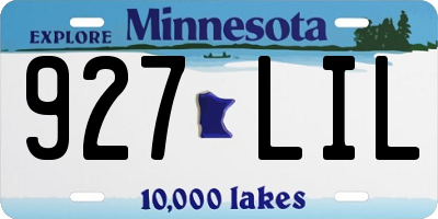 MN license plate 927LIL