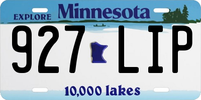 MN license plate 927LIP