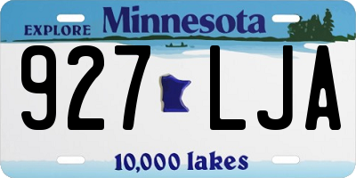MN license plate 927LJA