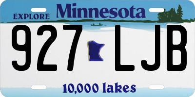 MN license plate 927LJB