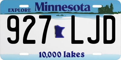 MN license plate 927LJD