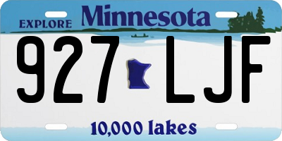 MN license plate 927LJF