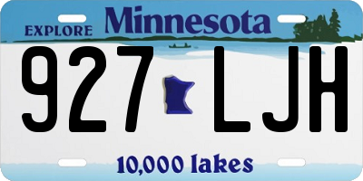 MN license plate 927LJH
