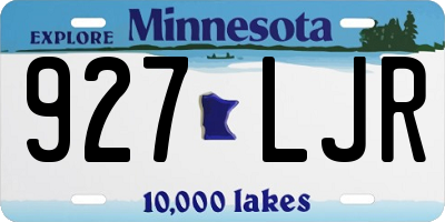 MN license plate 927LJR