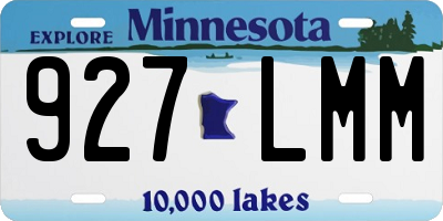 MN license plate 927LMM
