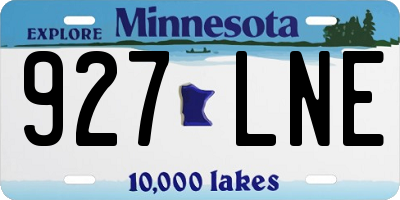 MN license plate 927LNE