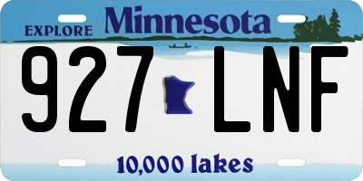 MN license plate 927LNF