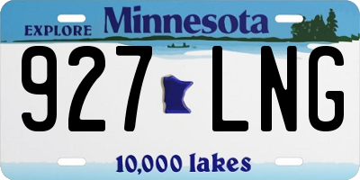 MN license plate 927LNG
