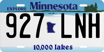 MN license plate 927LNH