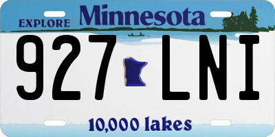 MN license plate 927LNI