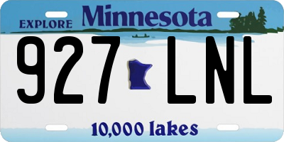 MN license plate 927LNL