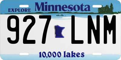 MN license plate 927LNM