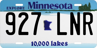 MN license plate 927LNR