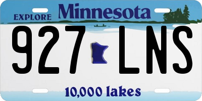 MN license plate 927LNS