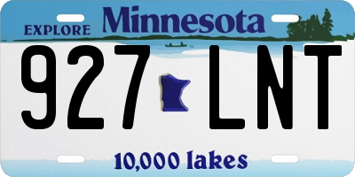 MN license plate 927LNT
