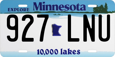 MN license plate 927LNU