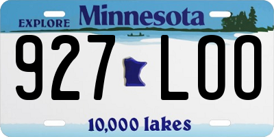 MN license plate 927LOO