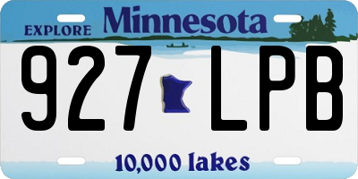MN license plate 927LPB